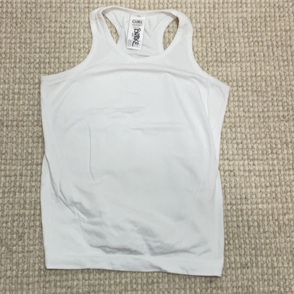 White Racerback Tank Top